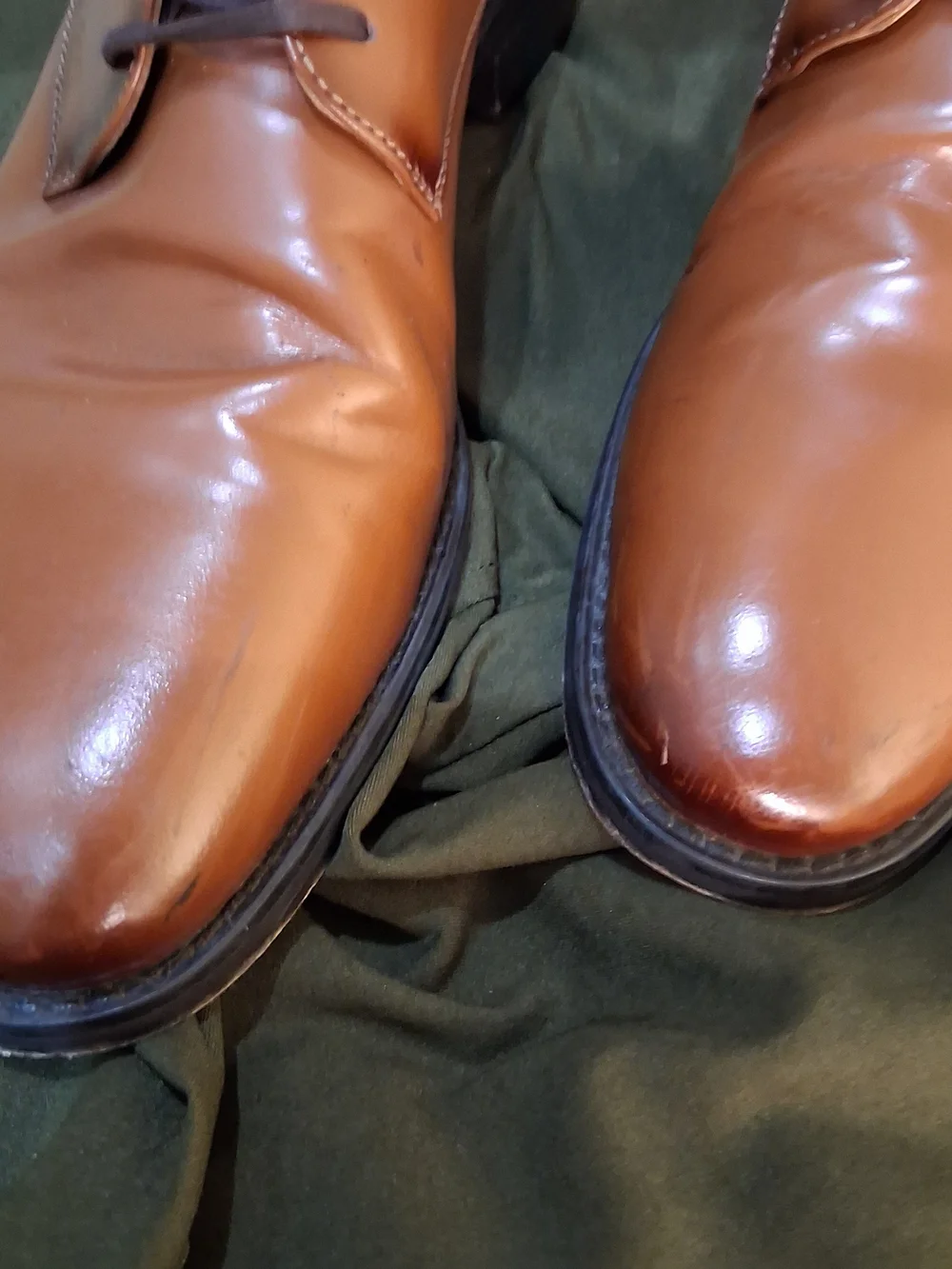 Express Men's Brown Leather Derby Shoes — Classic Lace-Up
